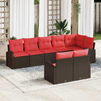 Gartensofa-set Braun Poly-Rattan