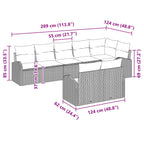 Gartensofa-set Braun Poly-Rattan