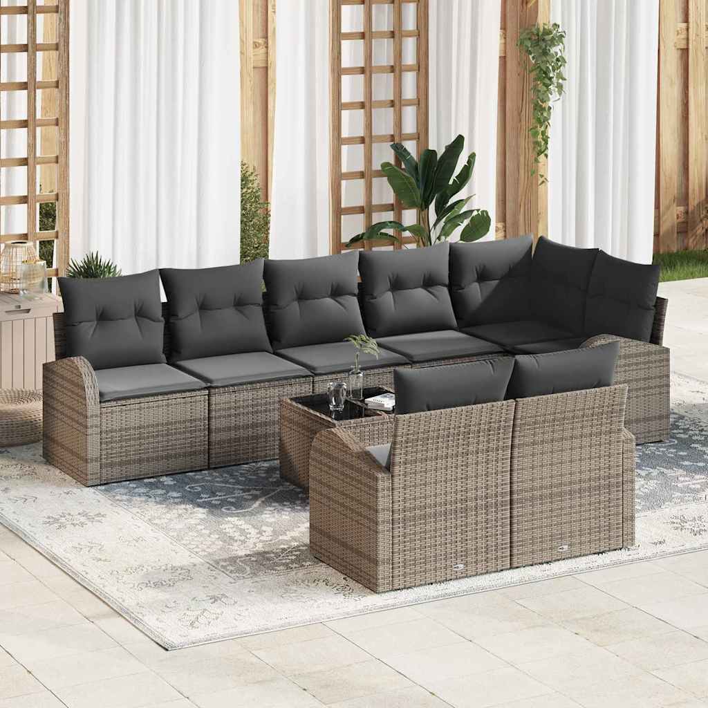 Gartensofa-set Grau 55 x 55 x 37 cm Poly-Rattan