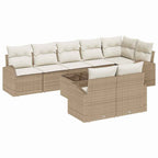 Gartensofa-set 9 pcs Poly-Rattan