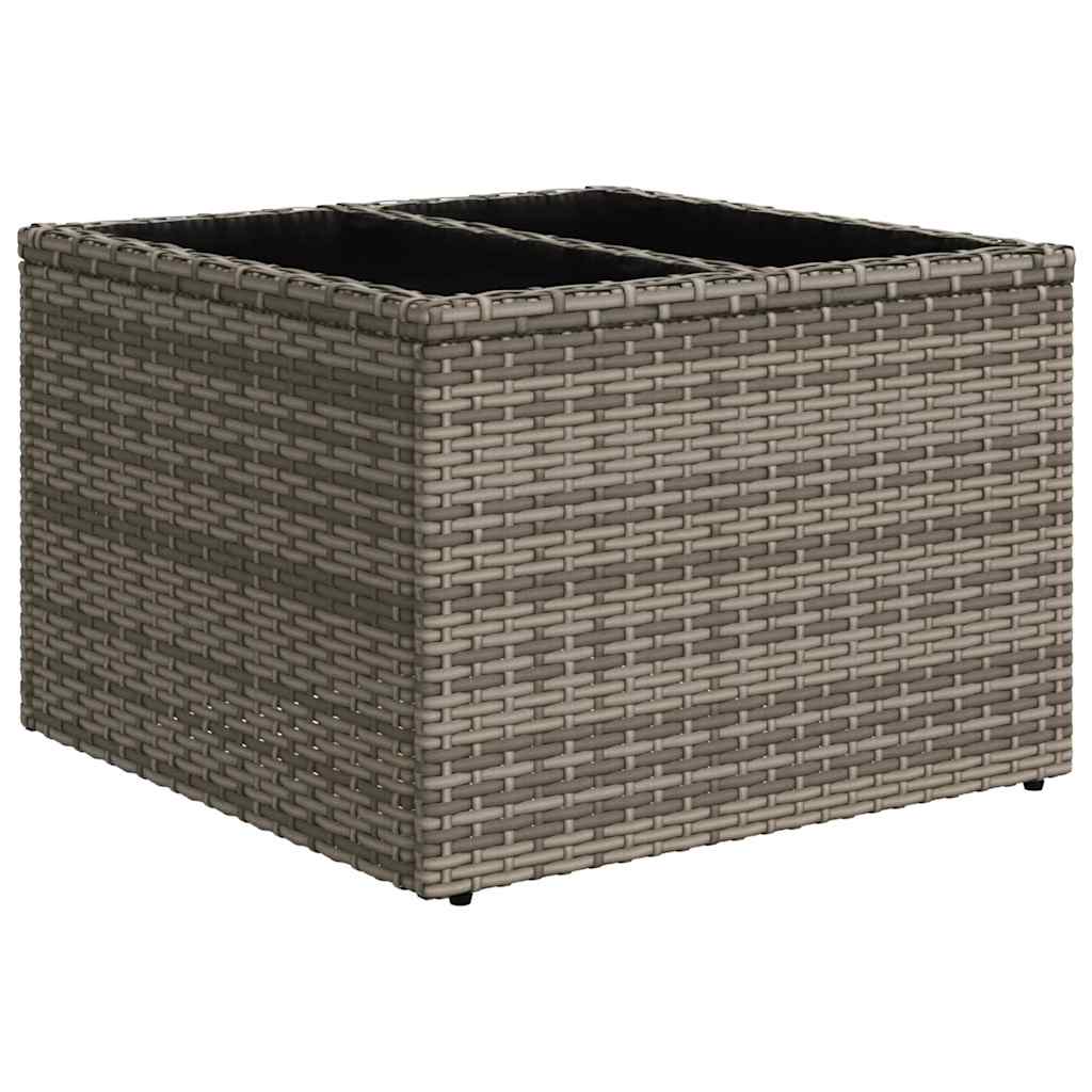 Sofa Set mit Kissen 8 pcs Grau Poly Rattan