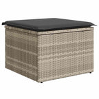 Sofa Set mit Kissen 4 pcs Hellgrau Poly Rattan