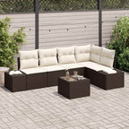Gartensofa-set 6 pcs Braun Poly-Rattan