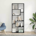 Bücherregal Schwarz Eichen-Optik 67 x 25 x 162 cm Holzwerkstoff