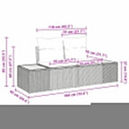 Gartensofa-set mit Kissen 6 pcs Schwarz Poly Rattan