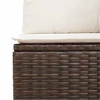Garten-Sofa-Set mit Kissen 5 pcs Braun Poly Rattan