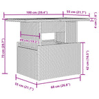 Sofa Set mit Kissen 5 pcs Braun Poly-Rattan