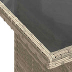 Garten-Sofa-Set mit Kissen 9 pcs Hellgrau Poly Rattan