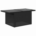 Gartensofa-set mit Speicher 11 pcs Schwarz Poly-Rattan