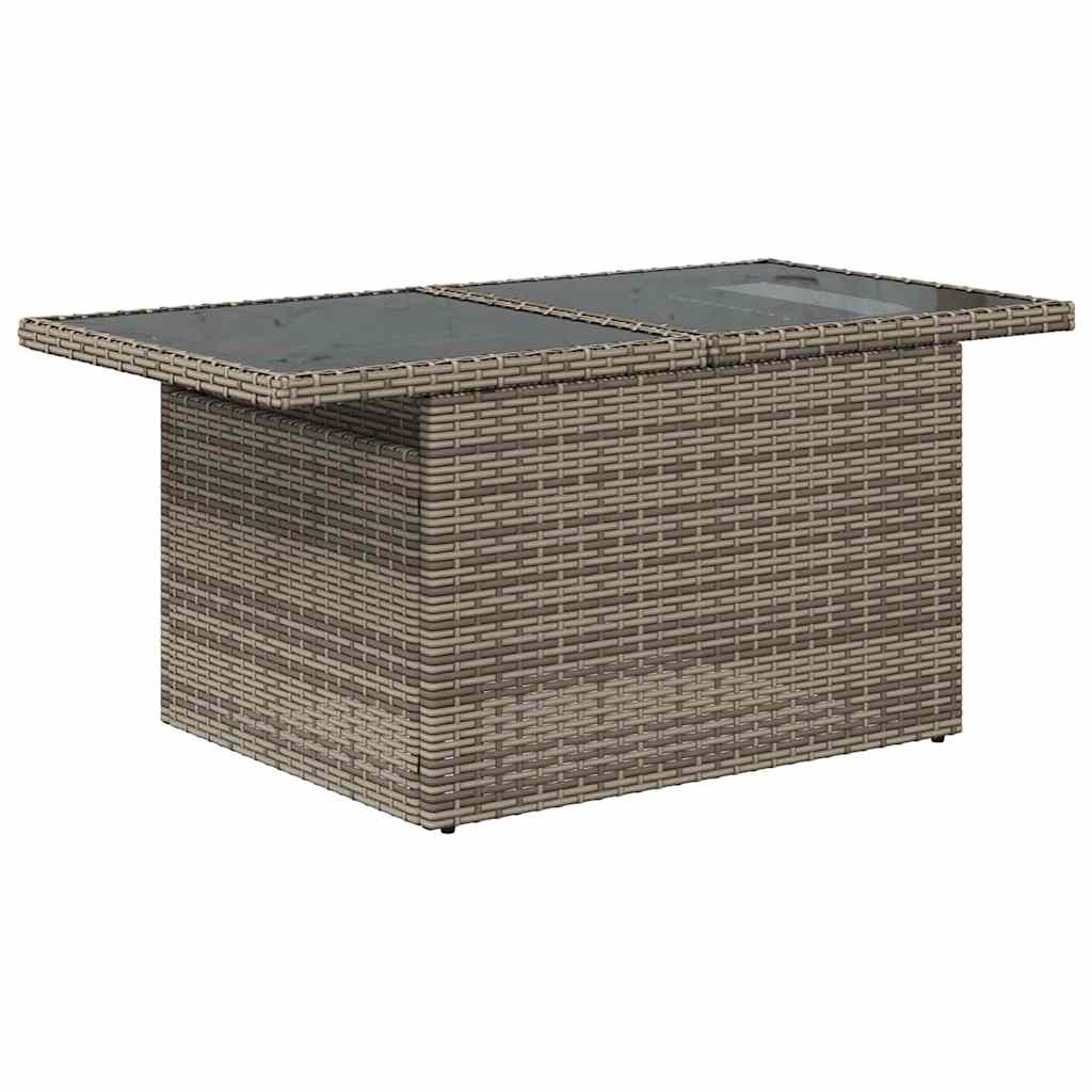Sofa Set mit Kissen 6 pcs Grau Poly-Rattan