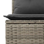 Garten-Sofa-Set mit Kissen 8 pcs Grau