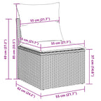 Garten-Sofa-Set mit Kissen 8 pcs Schwarz und blau