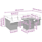Garten-Sofa-Set mit Kissen 8 pcs Beige und Creme