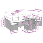 Garten-Sofa-Set mit Kissen 8 pcs Beige und Creme