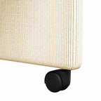 Esszimmerstühle mit Rollen 2 pcs Creme 57 x 66 x 94 cm
