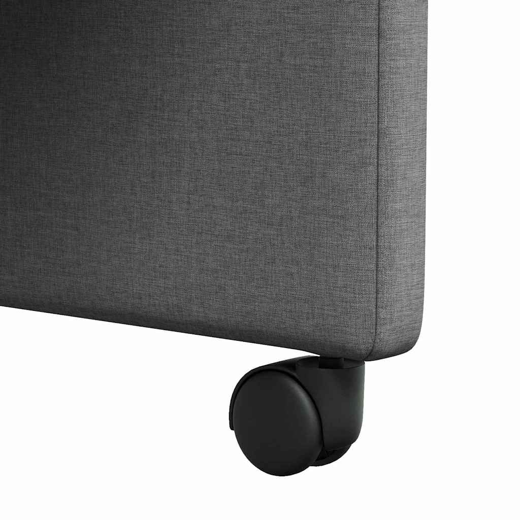 Esszimmerstühle mit Rollen 2 pcs Dunkelgrau 57 x 66 x 94 cm