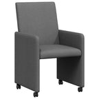 Esszimmerstühle mit Rollen 2 pcs Dunkelgrau 57 x 66 x 94 cm