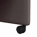 Esszimmerstühle mit Rollen 2 pcs Dunkelbraun 57 x 66 x 94 cm