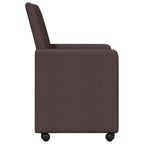 Esszimmerstühle mit Rollen 2 pcs Dunkelbraun 57 x 66 x 94 cm