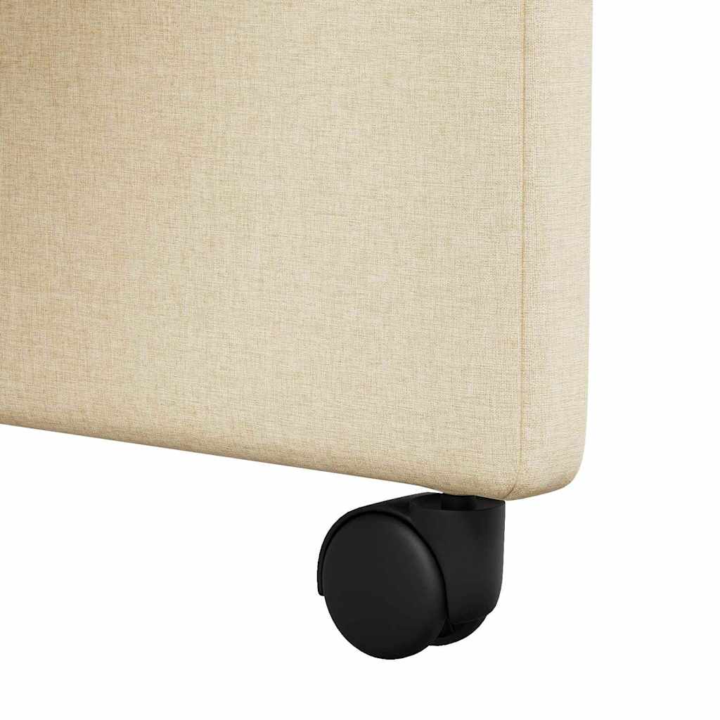 Esszimmerstühle mit Rollen 2 pcs Creme 57 x 66 x 94 cm Stoff