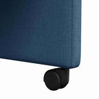 Esszimmerstühle mit Rollen 2 pcs Blau 57 x 66 x 94 cm Stoff