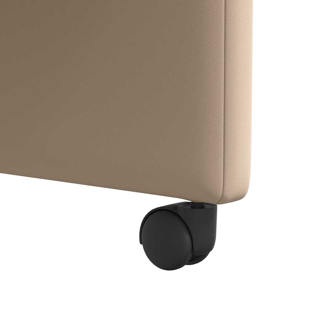 Esszimmerstühle mit Rollen 2 pcs Cappuccino 57 x 66 x 94 cm