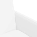 Esszimmerstühle mit Rollen 2 pcs Weiß 57 x 66 x 94 cm