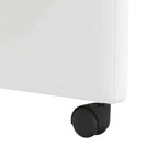 Esszimmerstühle mit Rollen 2 pcs Weiß 57 x 66 x 94 cm
