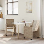 Esszimmerstühle mit Rollen 2 pcs Hellgrau 57 x 66 x 94 cm