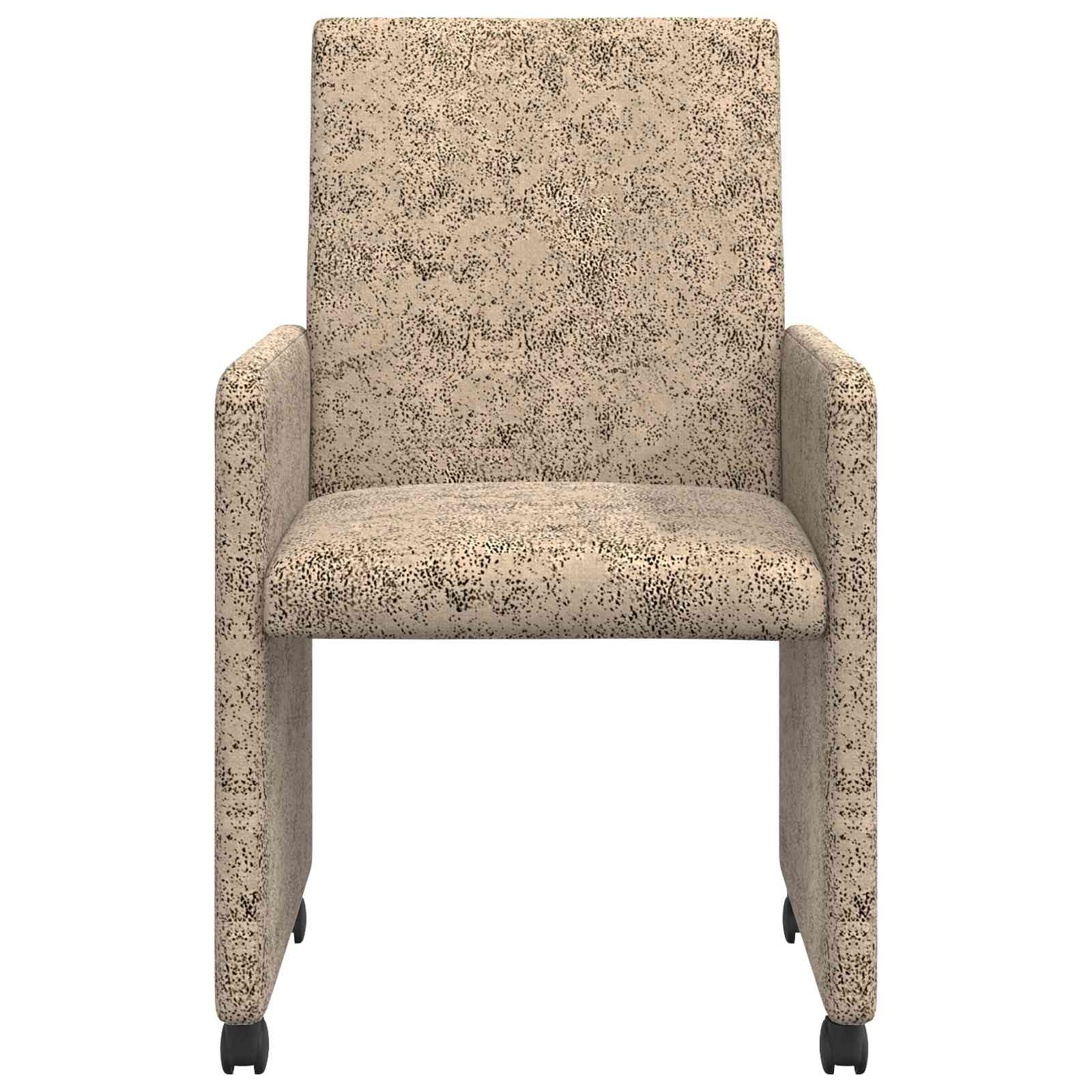 Esszimmerstühle mit Rollen 2 pcs Hellgrau 57 x 66 x 94 cm