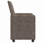 Esszimmerstühle mit Rollen 2 pcs Dunkelgrau 57 x 66 x 94 cm