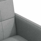 Esszimmerstühle mit Rollen 2 pcs Hellgrau 58 x 65 x 94 cm Stoff