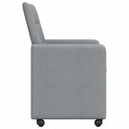 Esszimmerstühle mit Rollen 2 pcs Hellgrau 58 x 65 x 94 cm Stoff