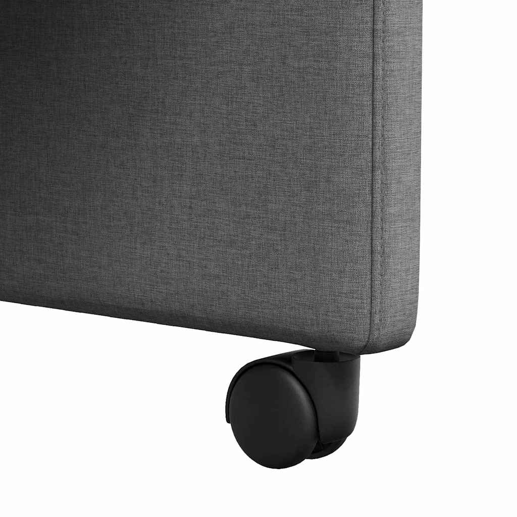 Esszimmerstühle mit Rollen 2 pcs Dunkelgrau 58 x 65 x 94 cm