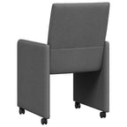 Esszimmerstühle mit Rollen 2 pcs Dunkelgrau 58 x 65 x 94 cm