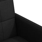Esszimmerstühle mit Rollen 2 pcs Schwarz 58 x 65 x 94 cm Stoff