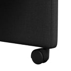 Esszimmerstühle mit Rollen 2 pcs Schwarz 58 x 65 x 94 cm Stoff