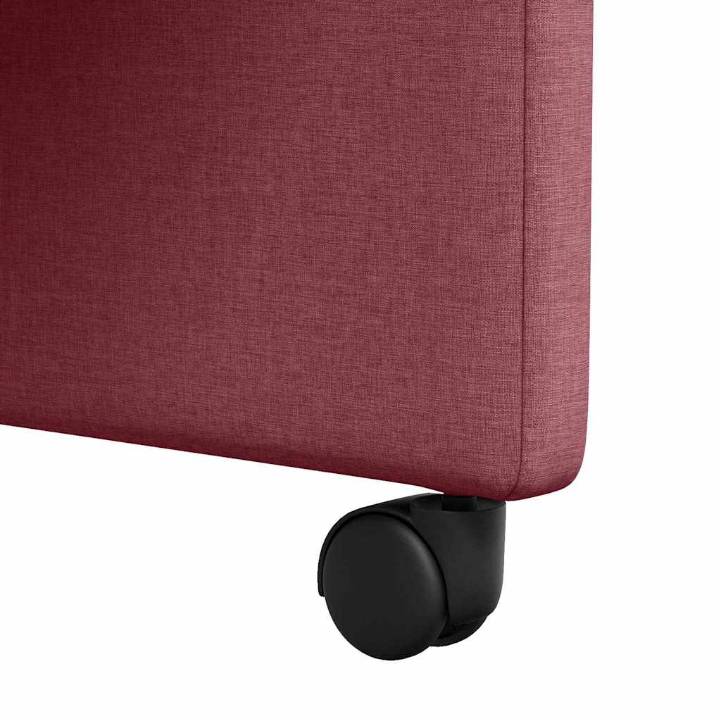Esszimmerstühle mit Rollen 2 pcs Weinrot 58 x 65 x 94 cm Stoff