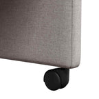Esszimmerstühle mit Rollen 2 pcs Taupe 58 x 65 x 94 cm Stoff