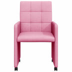 Esszimmerstühle mit Rollen 2 pcs Rosa 58 x 65 x 94 cm Stoff