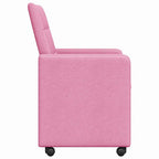 Esszimmerstühle mit Rollen 2 pcs Rosa 58 x 65 x 94 cm Stoff