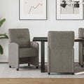 Esszimmerstühle mit Rollen 2 pcs Grau 57 x 67 x 95 cm