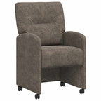 Esszimmerstühle mit Rollen 2 pcs Dunkelgrau 57 x 67 x 95 cm
