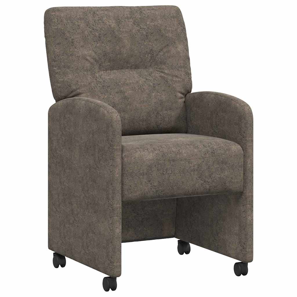 Esszimmerstühle mit Rollen 2 pcs Dunkelgrau 57 x 67 x 95 cm