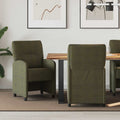 Esszimmerstühle mit Rollen 2 pcs Armeegrün 57 x 67 x 95 cm