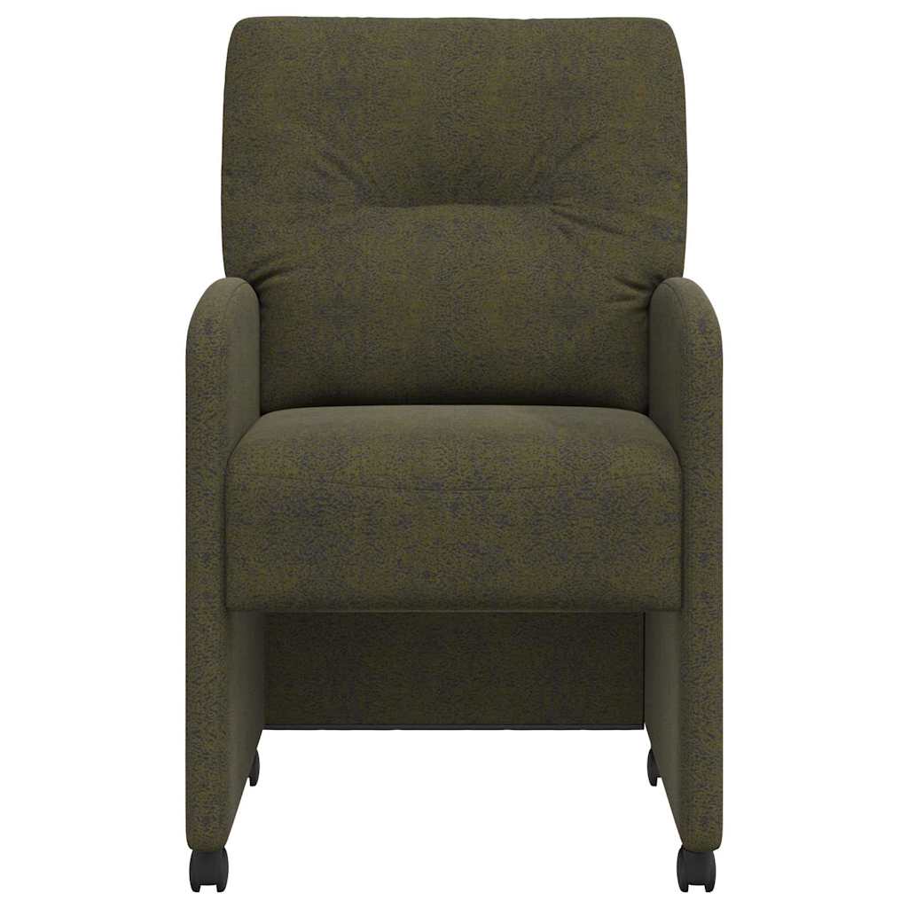 Esszimmerstühle mit Rollen 2 pcs Armeegrün 57 x 67 x 95 cm