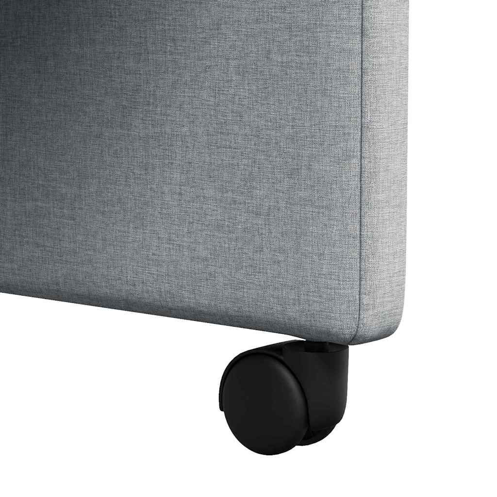 Esszimmerstühle mit Rollen 2 pcs Hellgrau 57 x 67 x 95 cm Stoff