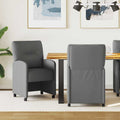 Esszimmerstühle mit Rollen 2 pcs Dunkelgrau 57 x 67 x 95 cm