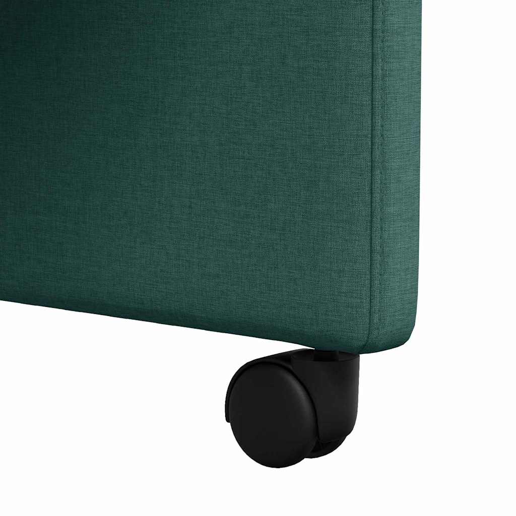 Esszimmerstühle mit Rollen 2 pcs Dunkelgrün 57 x 67 x 95 cm