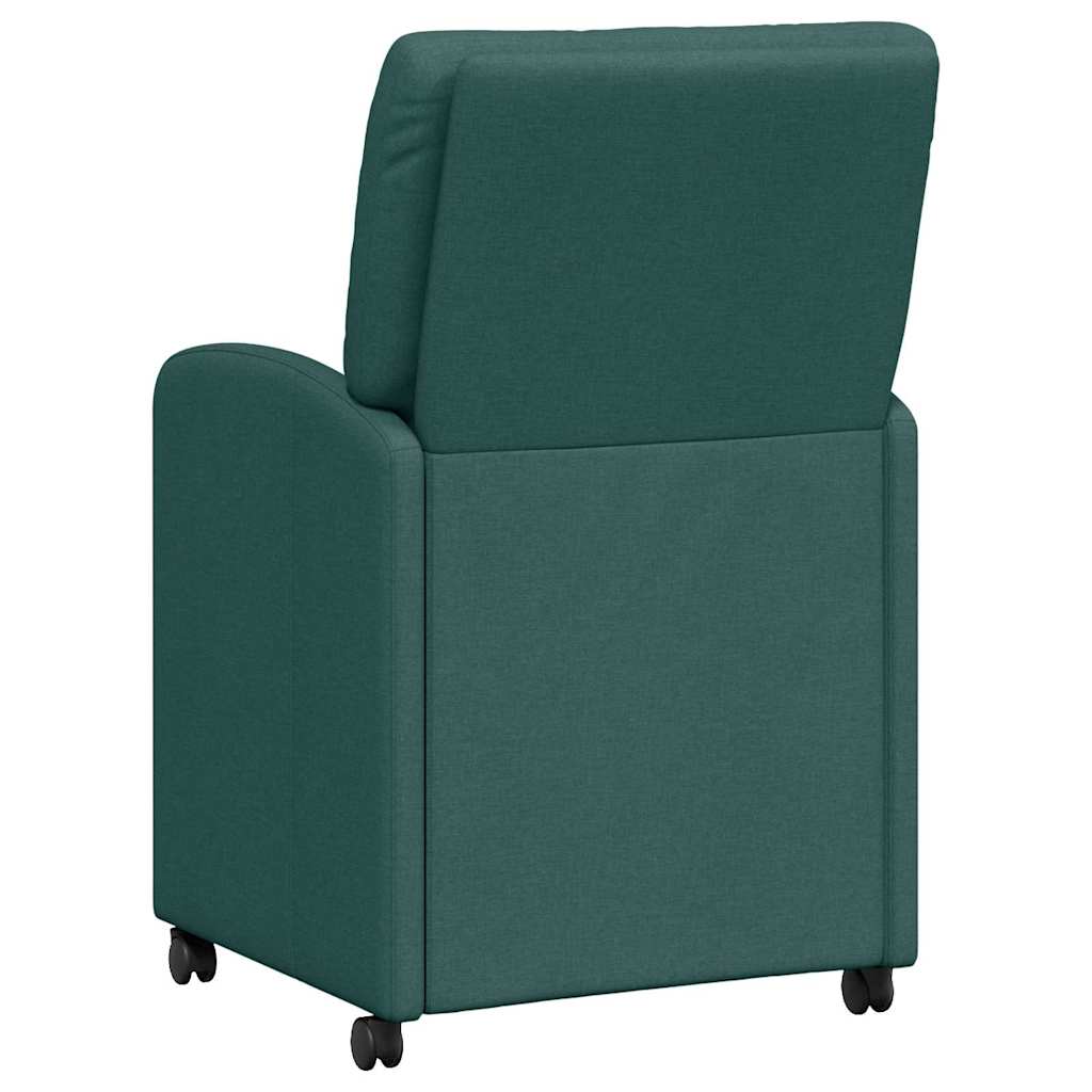 Esszimmerstühle mit Rollen 2 pcs Dunkelgrün 57 x 67 x 95 cm